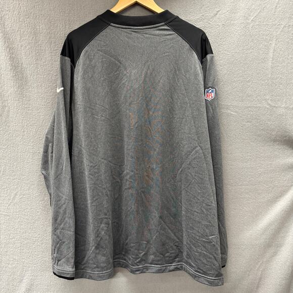 Carolina Panthers Jacket Mens XXL Black Gray 1/2 Zip Pullover Nike NFL Dri Fit - Picture 5 of 8